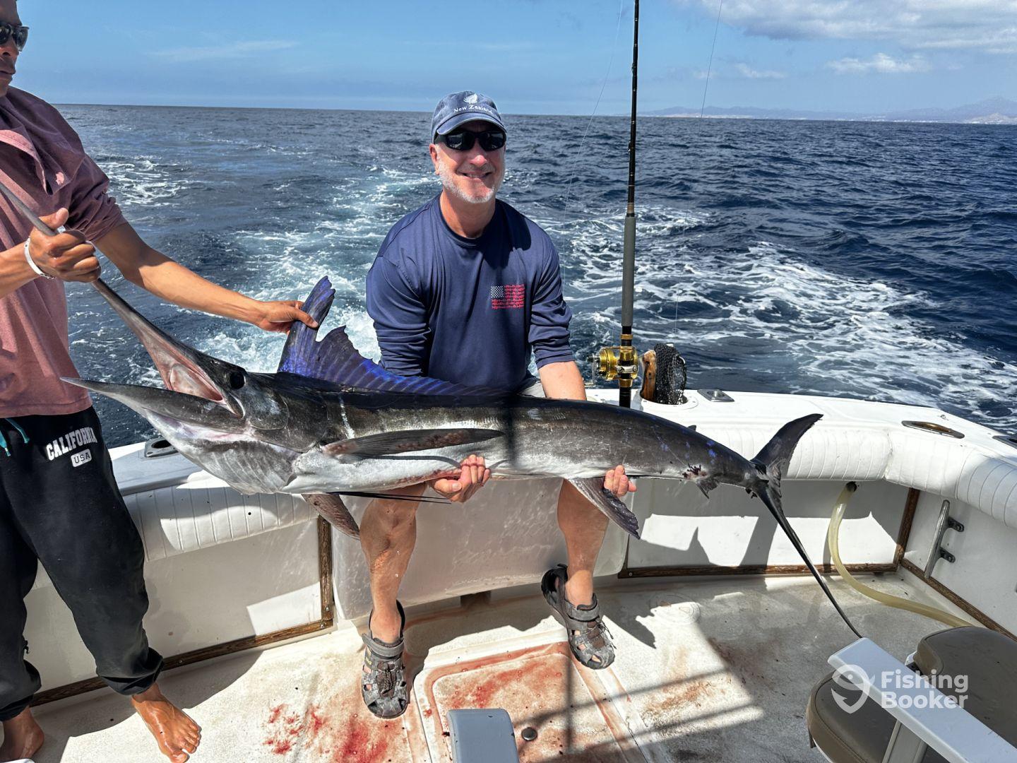 Capt and mate worked hard to get us fish. 