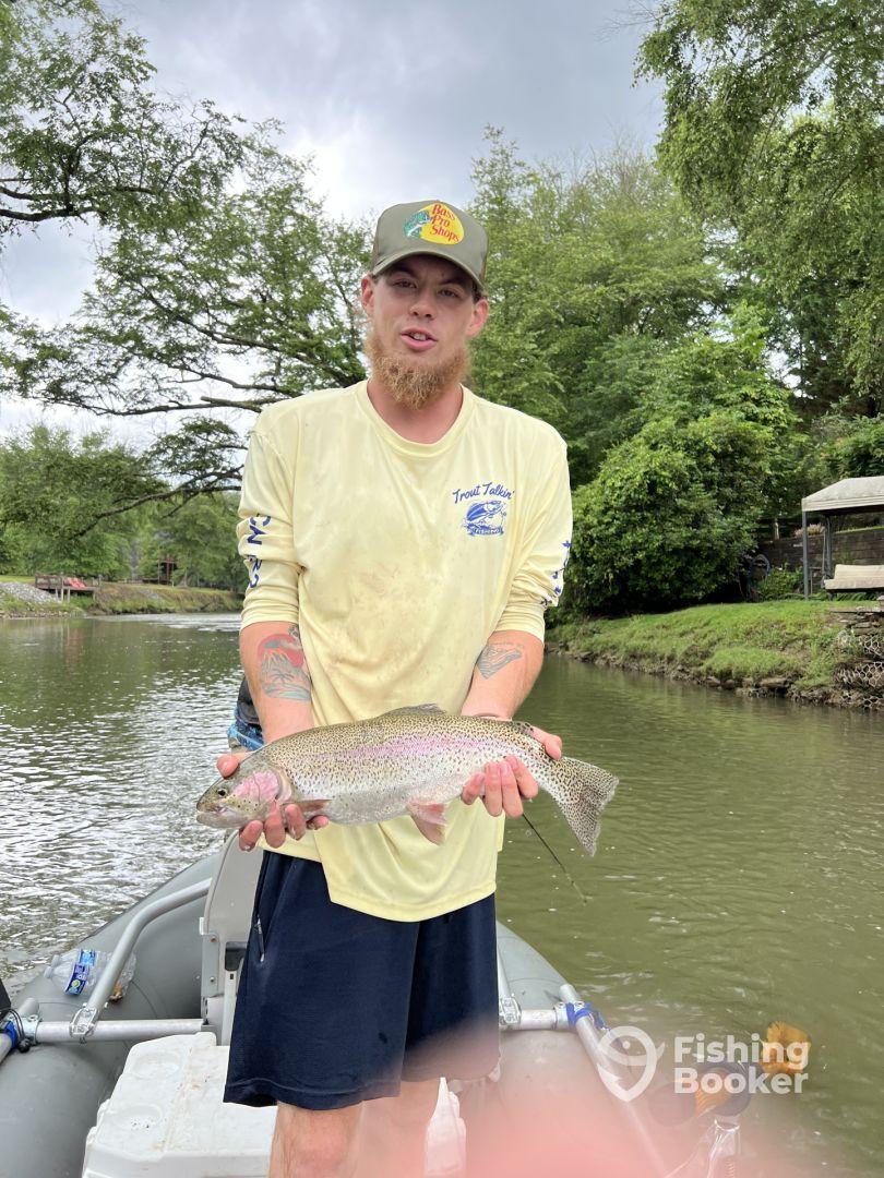 Caught a very large rainbow and plenty of other brown and rainbow trout